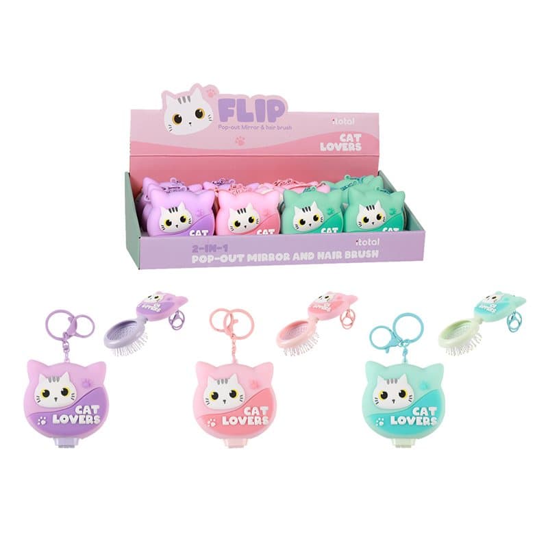 Foldable Mirror and Comb set CAT 12 pcs