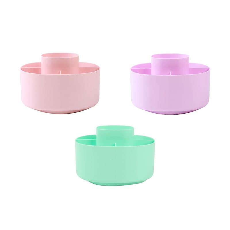 Assorted round make-up organizers