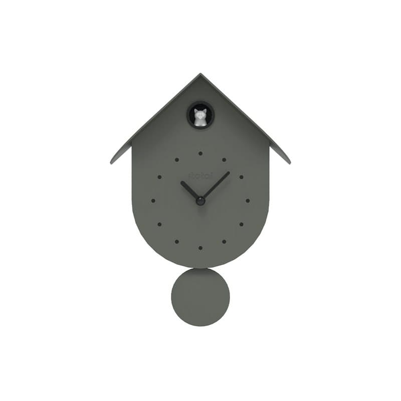 Cuckoo Clock Cat olive green