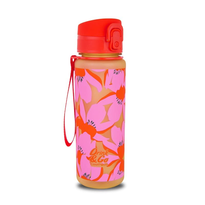 Water Bottle Brisk 600 Ml Flores Rosa