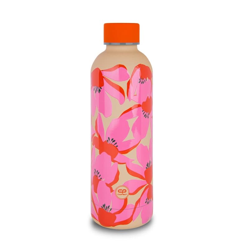 Bonet Metal Termo Bottle Flores Rosa
